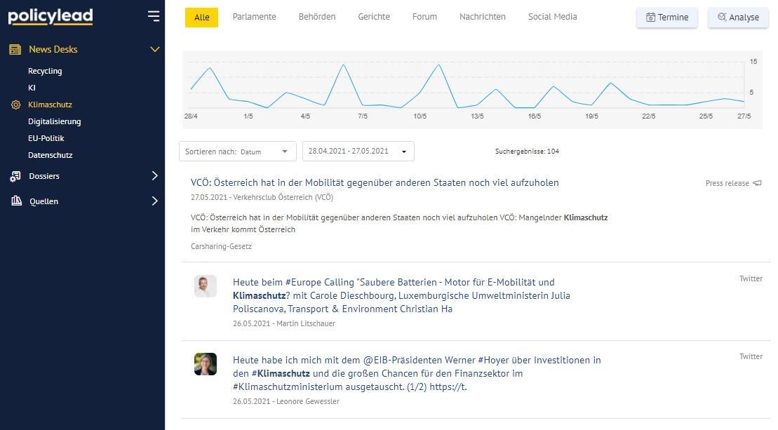 österreich politikmonitoring klimaschutz